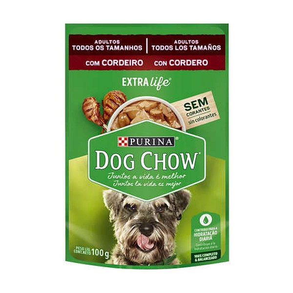 Dog Chow Sache Adulto Cordeiro e Arroz Racas Pequenas 100 g