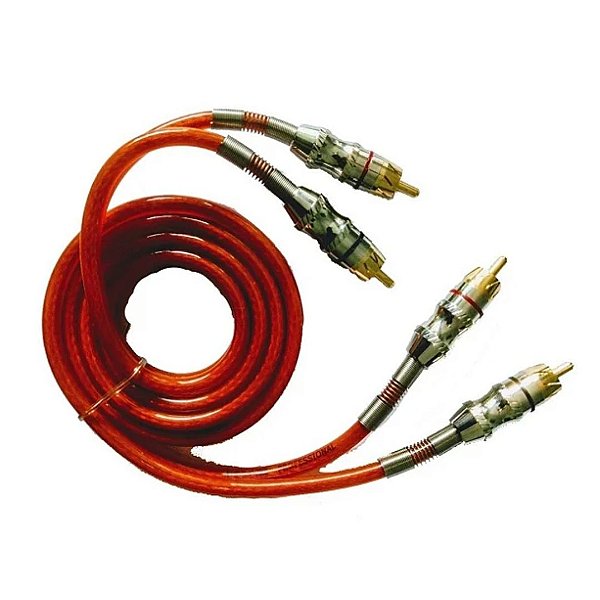 CABO RCA BLINDADO LARANJA 1M - KX3 ECO