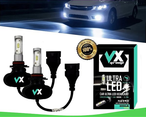 ULTRA LED TURBO HB3/HB4 55W 8.000 LUMENS - VELOX