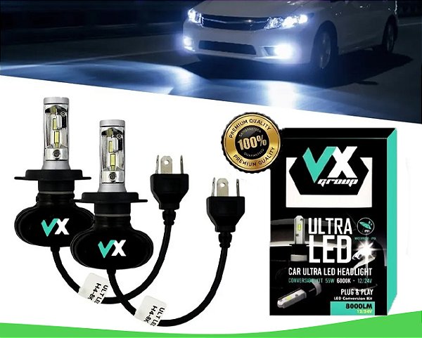 ULTRA LED TURBO H4 55W 8.000 LUMENS - VELOX