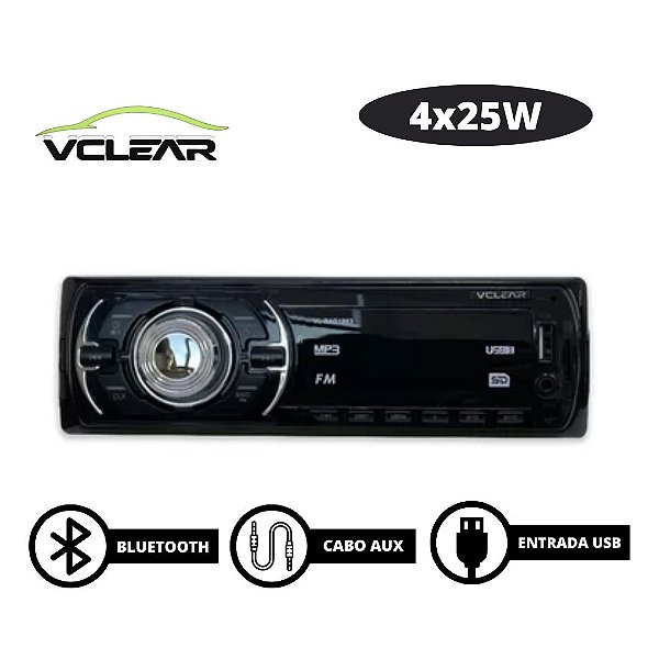 SOM AUTOMOTIVO USB/BT 4x25W - VCLEAR