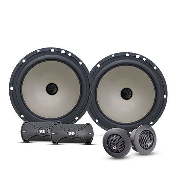 ALTO FALANTE 6'' KIT 2 VIAS 160WRMS 4 OHMS PLATINO - HURRICANE QR6.2