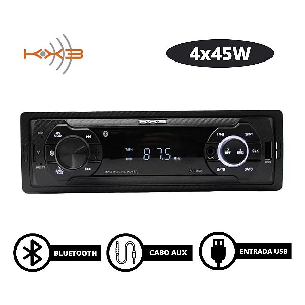 SOM AUTOMOTIVO USB/BT 4x45W  USB - KX3