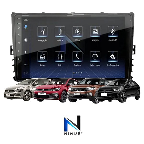 KIT CHICOTE + MOLDURA PAINEL 9'' ORIGINAL VW - T-CROSS 20/ POLO 17/ VIRTUS 17/ NIVUS 20/ - NIMUS LUMINA