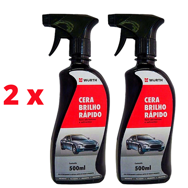 KIT X 2 CERAS BRILHO RÁPIDO 500ML - WURTH