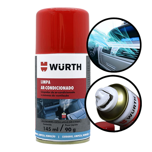 LIMPA AR CONDICIONADO CARRO NOVO 145 ML - WURTH 0893764272
