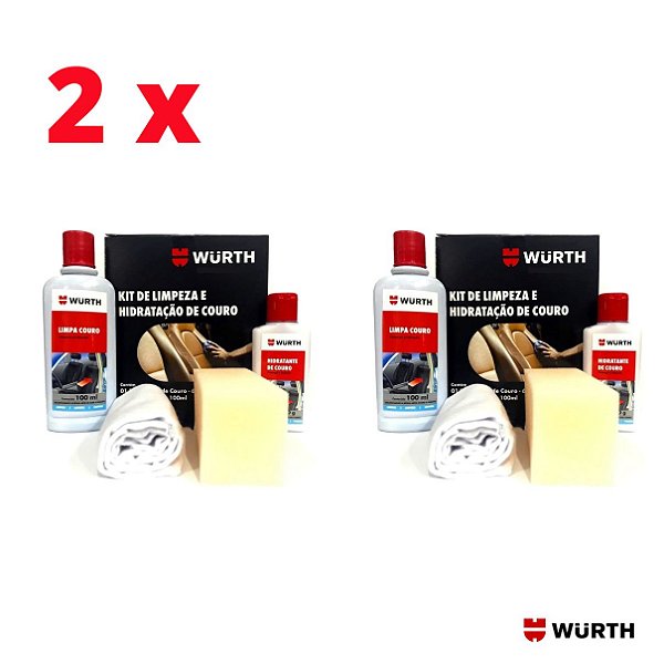 KIT 2 x LIMPEZA E HIDRATAÇÃO DE COURO - WURTH 0893014003