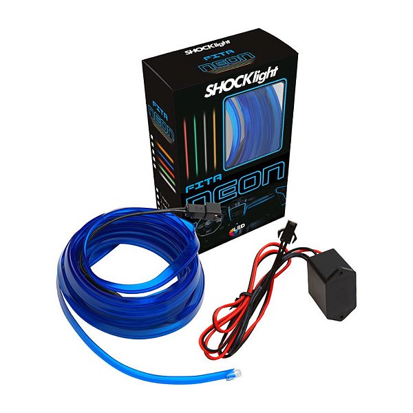 FITA NEON AZUL 1 METRO - SHOCKLIGHT  SL-FTAZ-1
