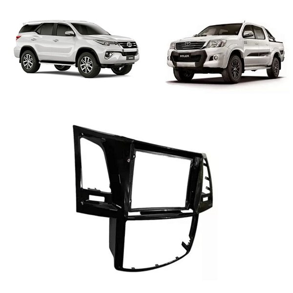 MOLDURA PAINEL  9" HILUX/SW4 06/15 AR DIGITAL + ANALOGICO BLACK PIANO - 6161MD FIAMON