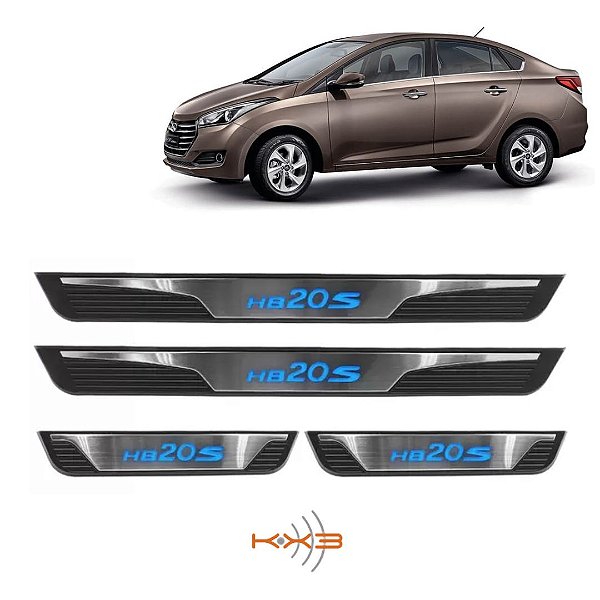 SOLEIRA HB20S SEDAN C/LED METALICA - KX3