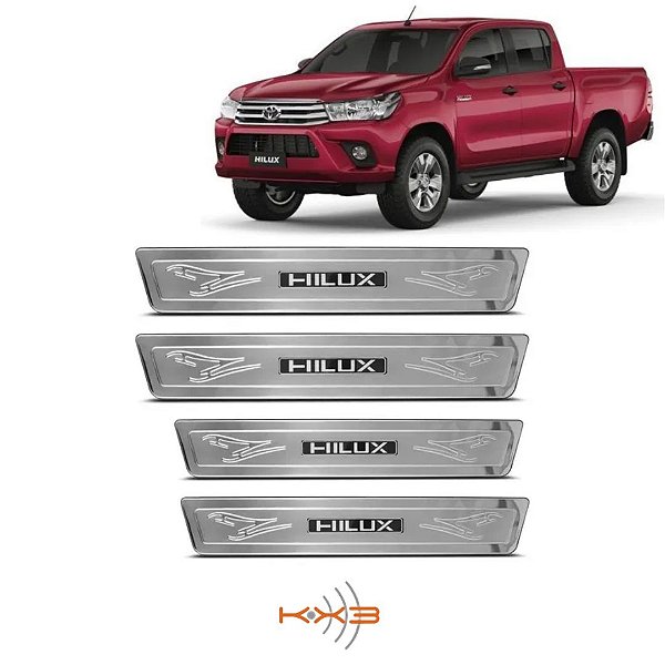 SOLEIRA HILUX 12/ C/ LED METALICA - KX3