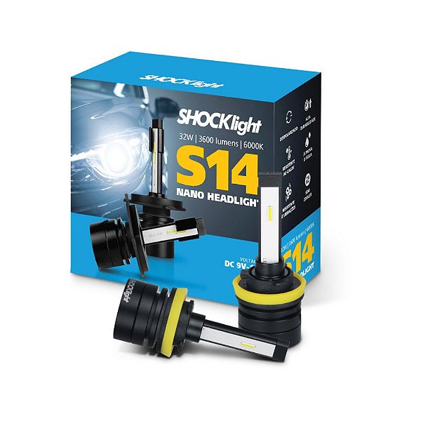 SUPER LED H8/H9/H11 NANO 6000K 3600 LUMENS S14 - SHOCKLIGHT