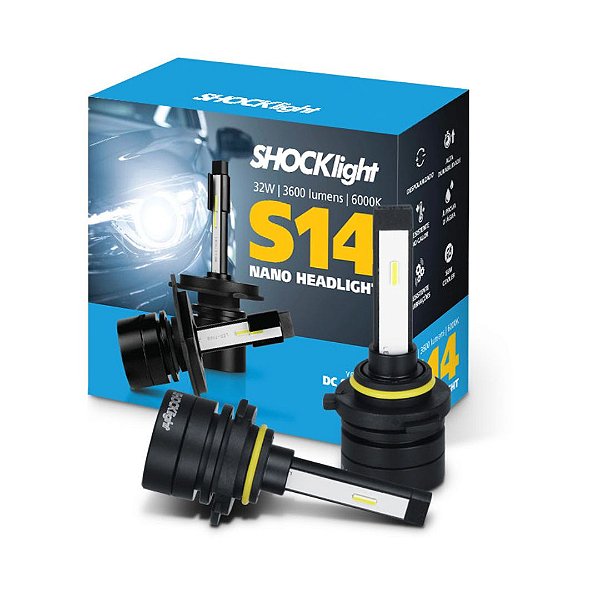SUPER LED HB3/HB4 NANO 6000K 3600 LUMENS S14 - SHOCKLIGHT