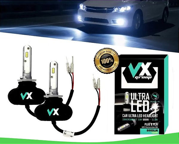 ULTRA LED TURBO H27 55W 8.000 LUMENS - VELOX
