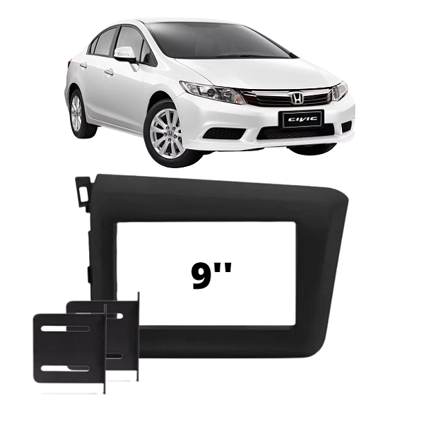 MOLDURA PAINEL 7" CIVIC 12/16 PRETA - KRONOS