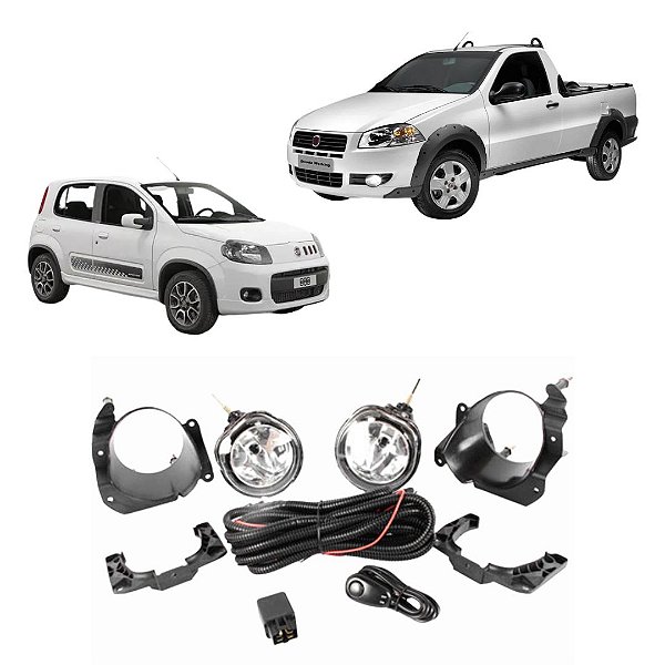 KIT FAROL AUX STRADA WORK 12/14 UNO 10/ BT/ALT - SHOCKLIGHT