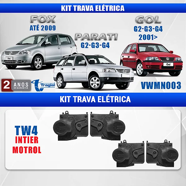 KIT TRAVA ELET FOX/GOL/PARATI G2/G3/G4 4P (MOTROL) TW4MN