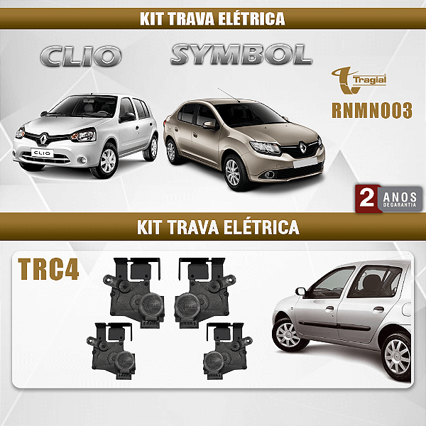 KIT TRAVA ELET CLIO/SYMBOL 4P TRAGIAL TRC4MN