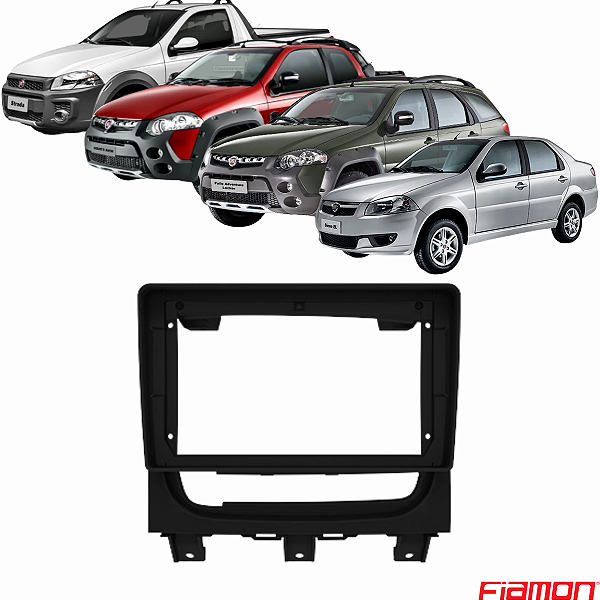 MOLDURA PAINEL 9'' STRADA/PALIO WEEKEND/ STRADA ADVENTURE/SIENA 13/19 PRETA - 4256MD