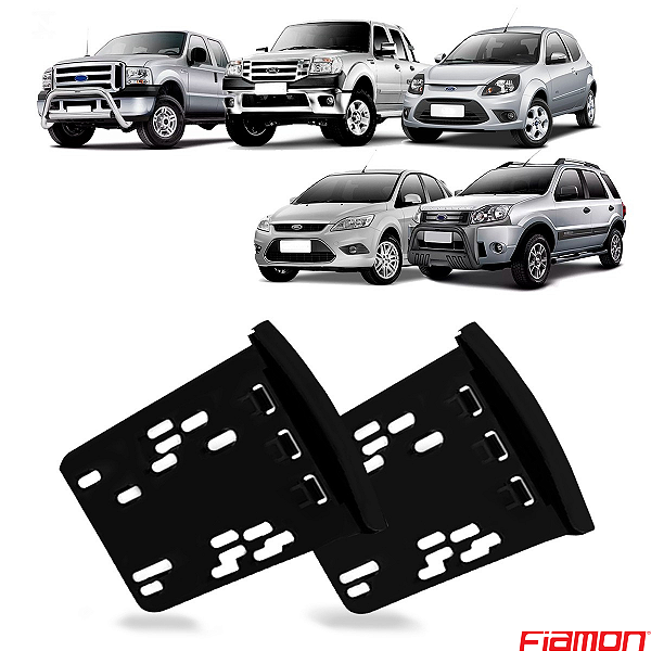 MOLDURA PAINEL 7" FOCUS 00/08 KA 08/13 ECOSPORT 03/07 RANGER 95/12 F250 98/12 2DIN PRETA - 2689MD FIAMON