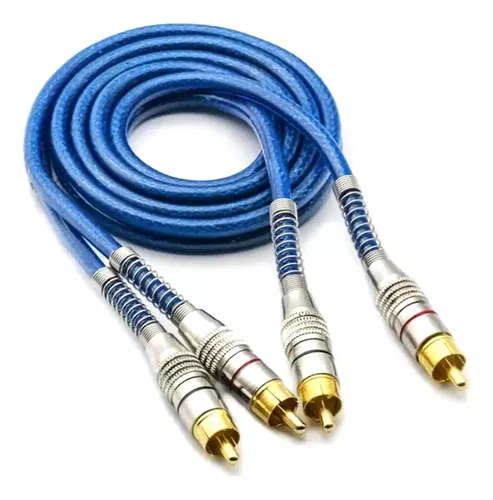 CABO RCA BLINDADO AZUL 1M - TECH ONE SVART