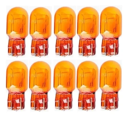 LAMPADA COMUM 1PO T20 ESMAGADO AMBAR C/10 - AUTOVEX