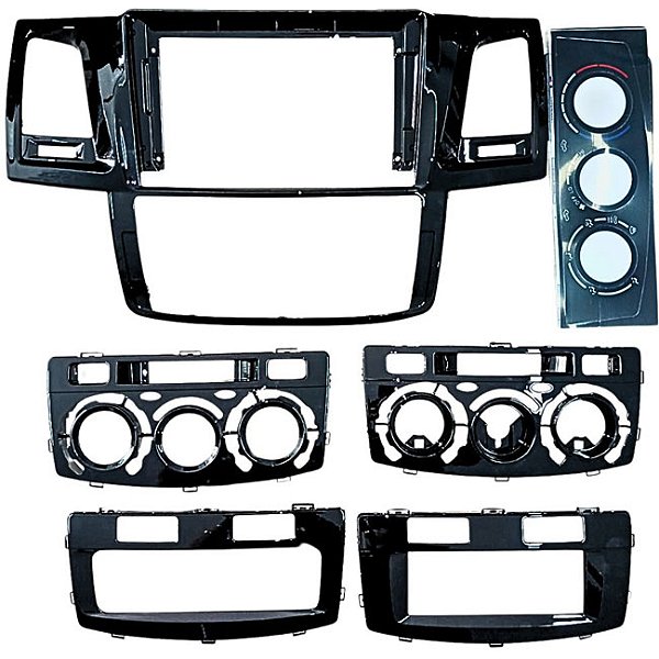 MOLDURA PAINEL 9" HILUX/SW4 06/16 AR DIGITAL + ANALOGICO BLACK PIANO - EXPEX
