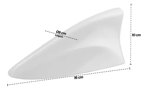 ANTENA TUBARÃO DECORATIVA BRANCA - PERMAK