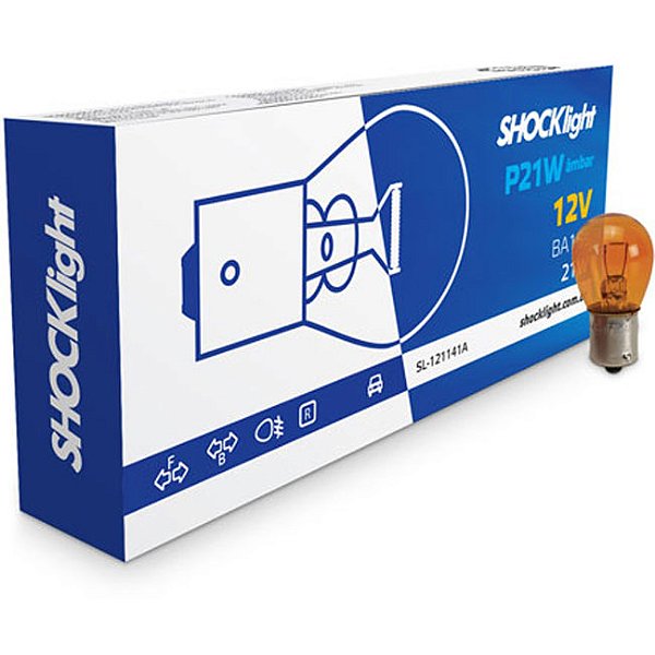 LAMPADA COMUM 2PO AMBAR C/10 - SHOCKLIGHT