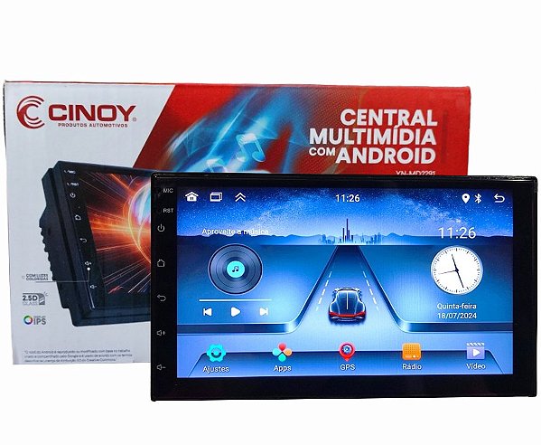 CENTRAL MULTIMIDIA ANDROID 7" QUAD 2G/32G - CINOY