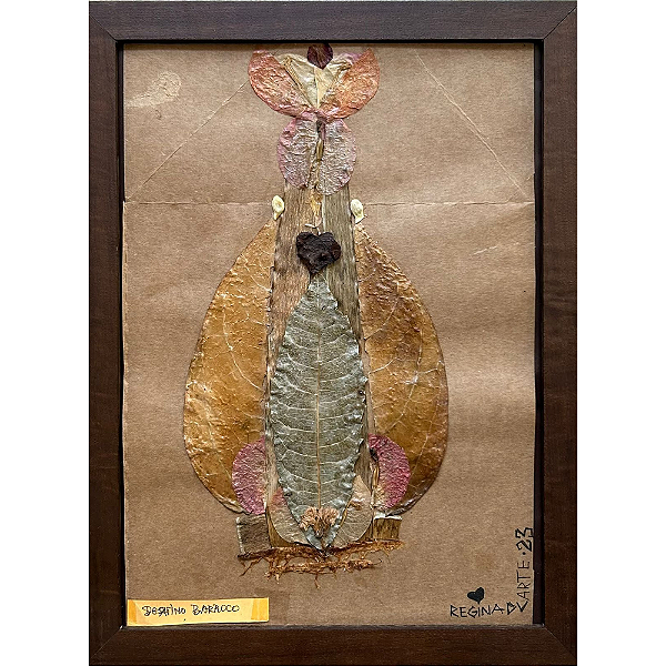 Colagem Matéria Orgânica P C/ Moldura | By Regina Duarte