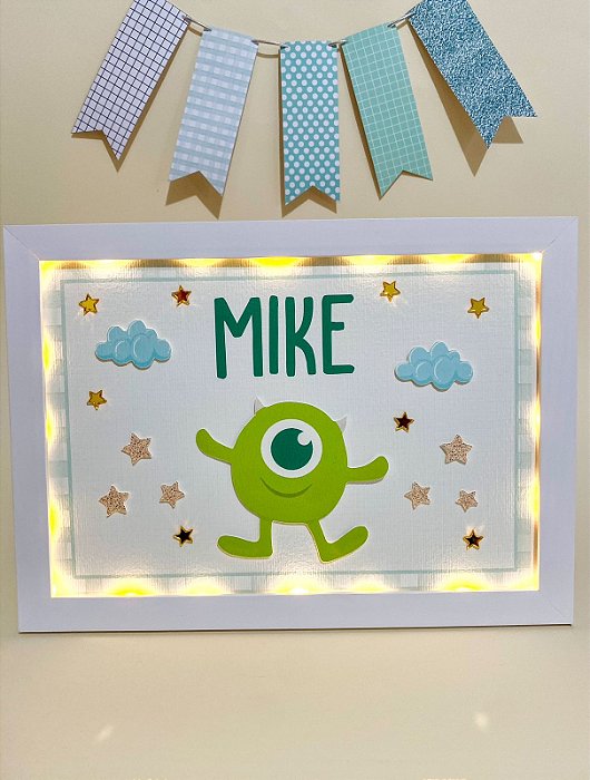 Quadro Iluminado Personalizado - Mike Monstros S/A