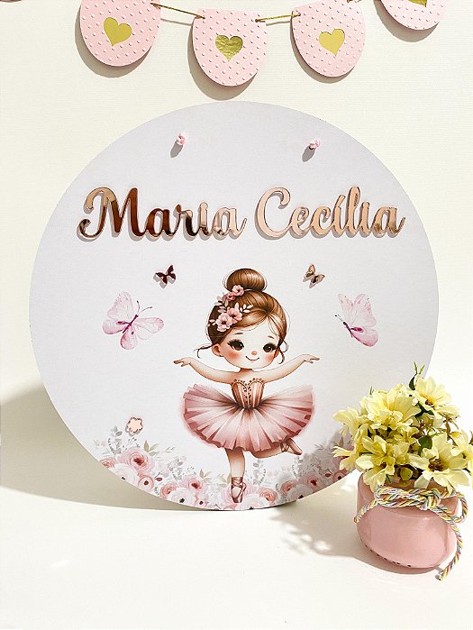 Placa de Porta Maternidade - Bailarina