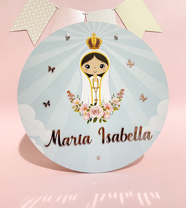 Placa de Porta Maternidade - Nossa Senhora de Fátima