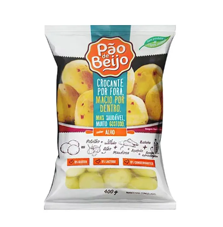 Pão de Beijo Sabor Alho 400g - Pão de Beijo