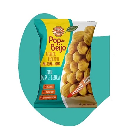 Pop de Beijo Sabor Salsa e Cebola 300g - Pão de Beijo