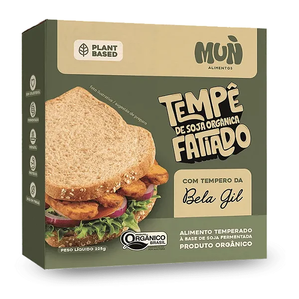 Tempê de Soja Fatiado Tempero Bela Gil 225g - Mun