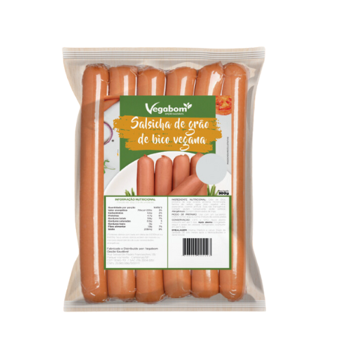 Salsicha de Grão de Bico 300g - Vegabom