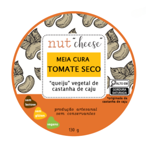Queijo Meia Cura c/ Tomate Seco 130g - Nut Cheese