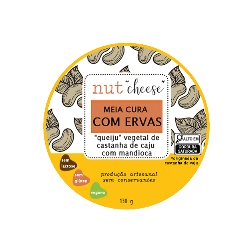 Queijo Meia Cura c/ Ervas Finas 130g - Nut Cheese