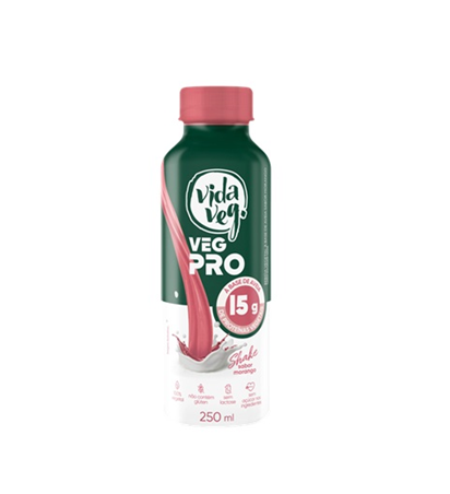 Shake Proteico Morango 250ml - Vida Veg