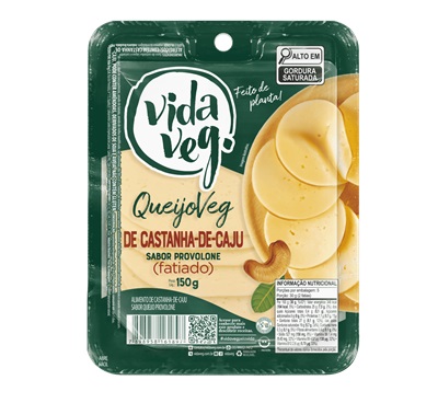 Queijo Provolone de Castanha de Caju Fatiado 150g - Vida Veg