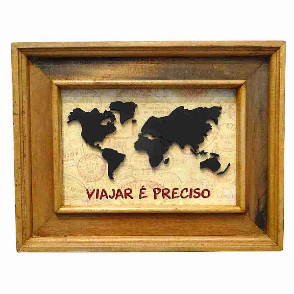Quadro Viajar é Preciso
