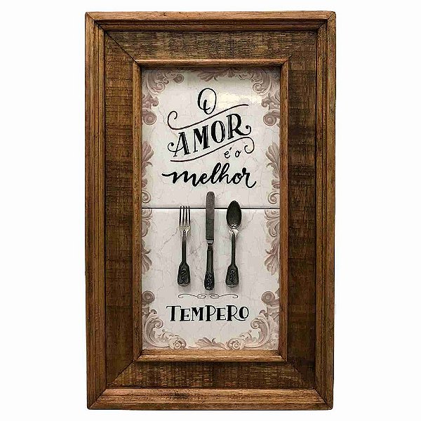 Quadro O Amor é o melhor Tempero
