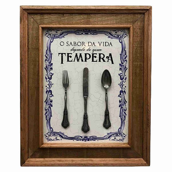 Quadro O Sabor da Vida talheres