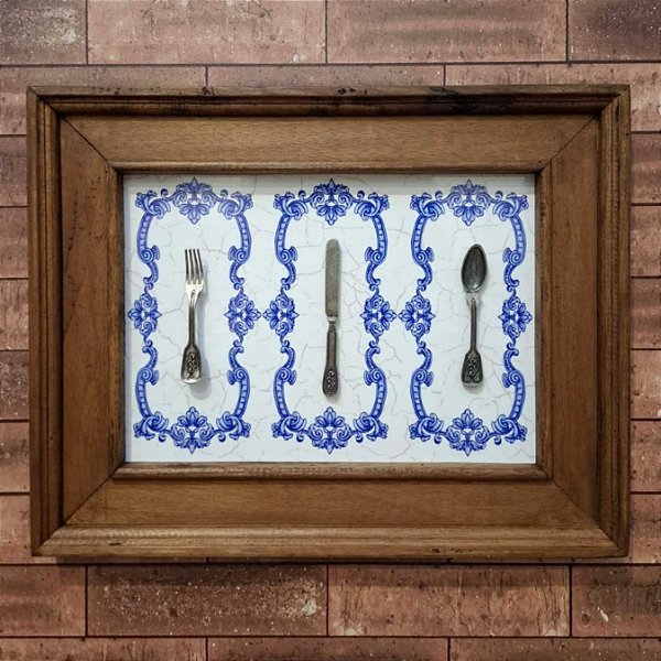 Quadro 3 Talheres Retro