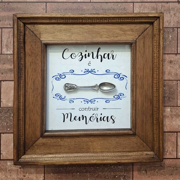 Quadro Cozinhar é Construir Memórias