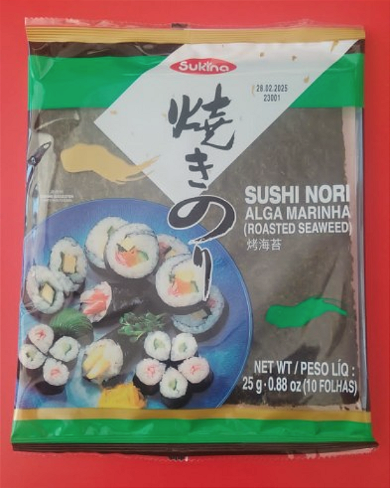 ALGA NORI SUKINA - PACOTE 10 FOLHAS
