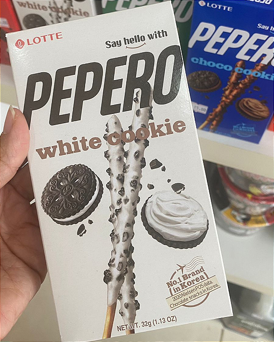 PEPERO BISCOITO PALITO DE CHOCOLATE LOTTE - WHITE COOKIE - PACOTE 37G