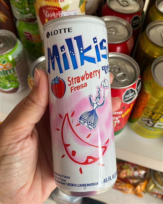BEBIDA GASEIFICADA MILKIS LOTTE - MORANGO - LATA 250ML